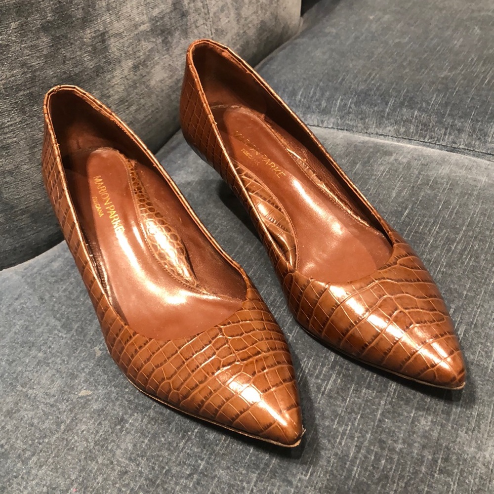 Marion Parke Stamped Leather Pump